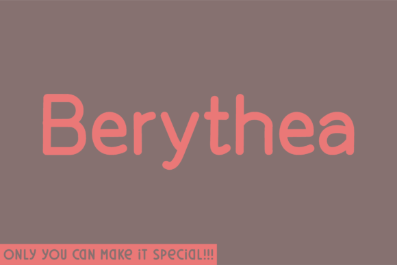 Berythea: A Handwritten Font for Professional Branding