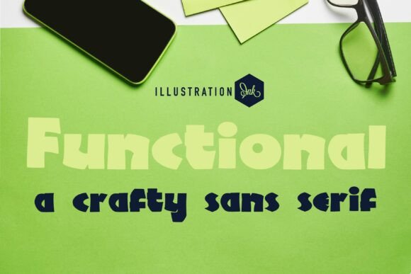 Functional: The Whimsical Display Typeface for Handmade Brands