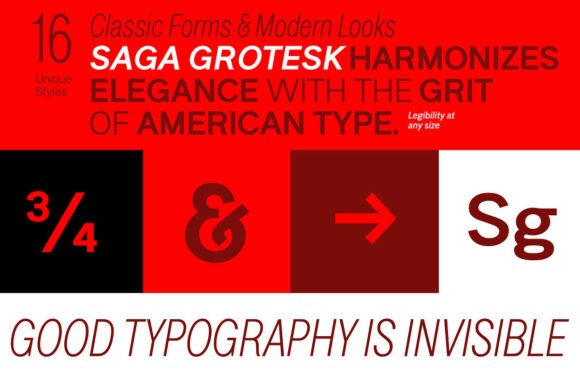 Saga Grotesk: The Modern Sans Serif for Cohesive Small Business Branding