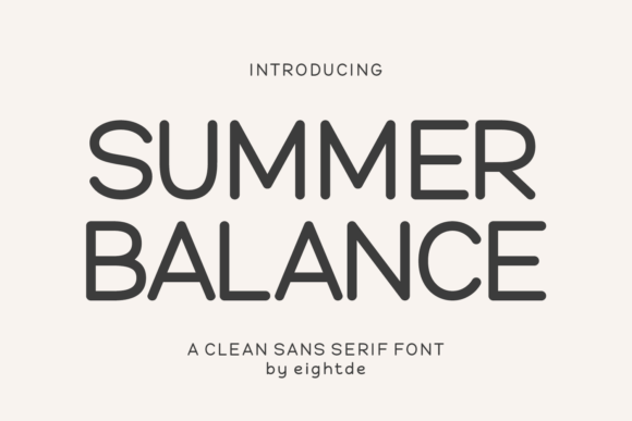 Summer Balance: A Fresh Sans Serif for Handmade Shop Branding