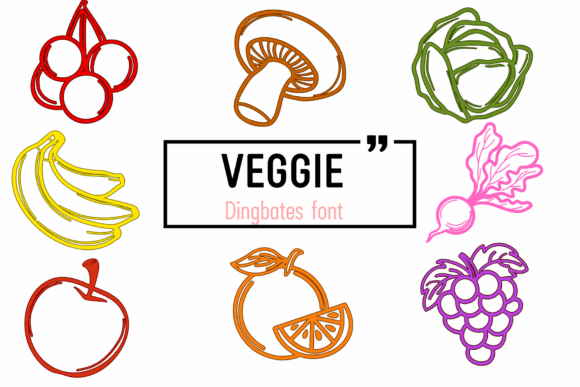 Veggie: A Playful Dingbat Font for Vibrant Editorial Design
